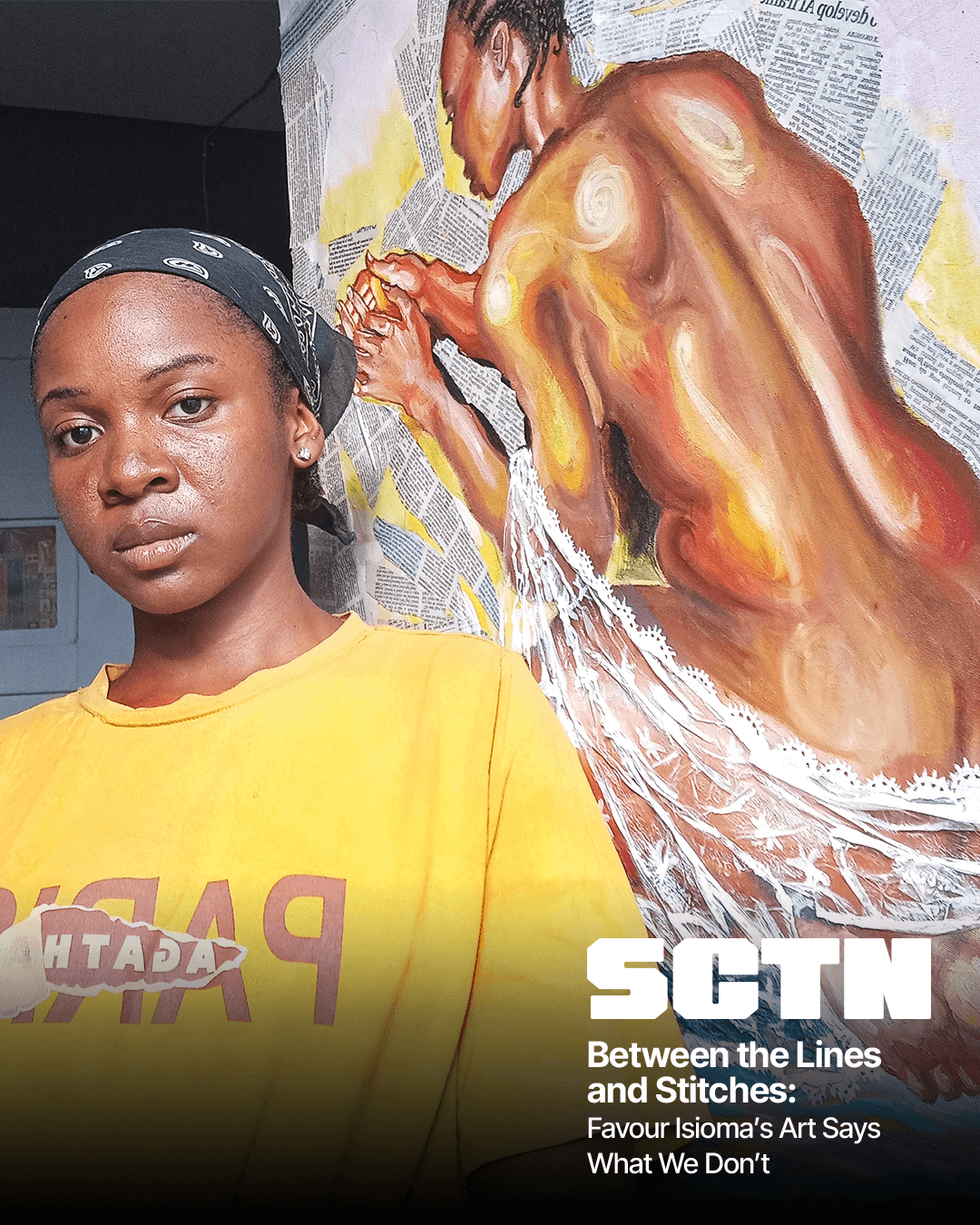 Between the Lines and Stitches: Favour Isioma’s Art Says What We Don’t
